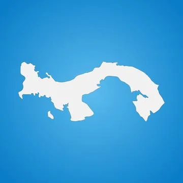 Highly detailed Panama map with borders isolated on background Stock Illustration