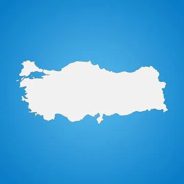 Highly detailed Turkey map with borders isolated on background Stock Illustration