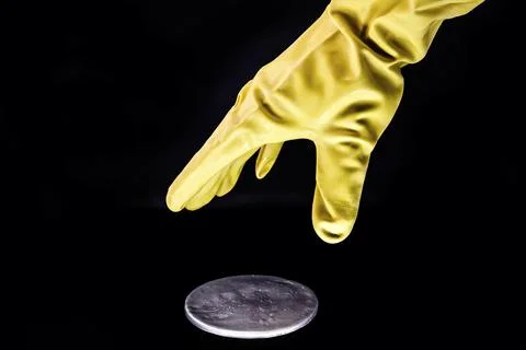 A highly enriched uranium billet. Original and without rotation Stock Photos