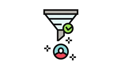 Highly qualified lead color icon animation Stock Footage 326100731