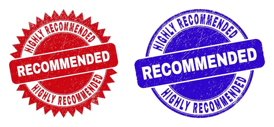 HIGHLY RECOMMENDED Rounded and Rosette Watermarks with Grunge Texture 스톡 일러스트