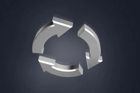 Highly rendering arrows around circles in color background Stock Illustration