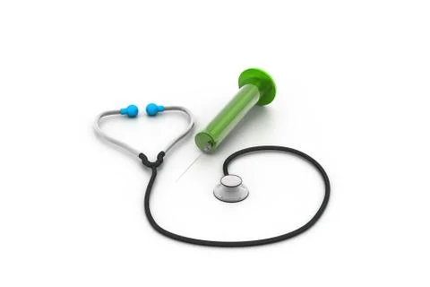 Highly rendering medical instruments. . Stock Illustration