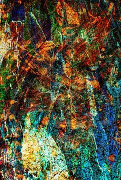 Highly saturated abstract texture with chaotic organic shapes in red Stock Photos