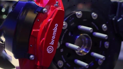 HighPerformance Brake System with advanced Ventilated Disc and Caliper 库存影片 291620425