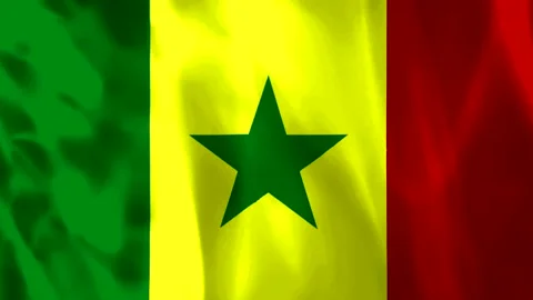 A highquality 3D render of the waving flag of Senegal featuring green yello.. Video stock 343581632
