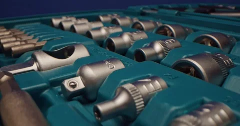 This is a HighQuality Socket Set that comes neatly packaged in a Professional Stock Footage 297952523