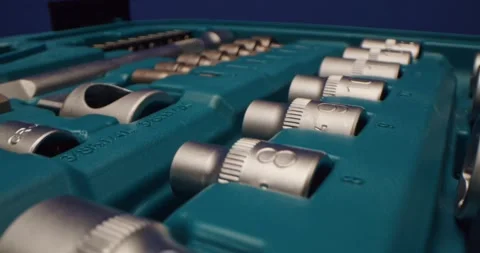 A HighQuality Socket Set for Professional Mechanics and DIY Enthusiasts Enjoying Stock Footage 297952494