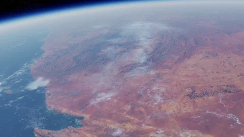 HighResolution satellite captures Earths arid desert landscape from space in Stock Footage 276609151