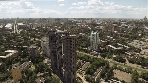 Highrise Construction Stock Footage 77080770