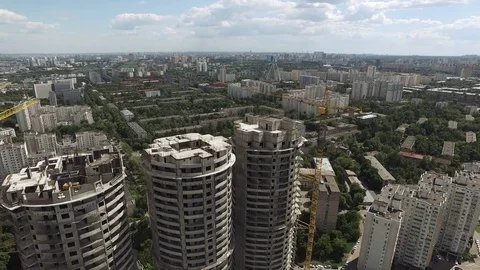 Highrise Construction Stock Footage 77080817