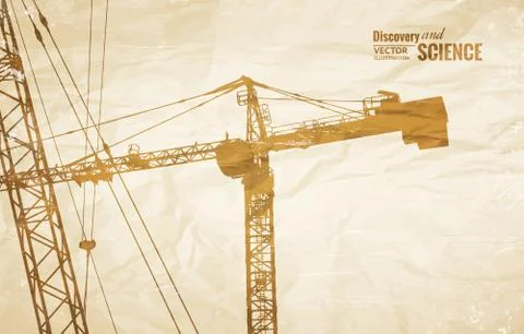 Highrise tower crane Stock Illustration