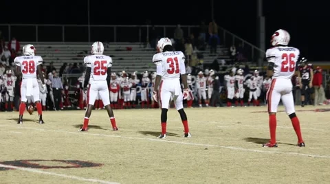 Highschool game kickoff Stock Footage 43475459