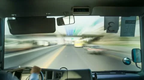 Highspeed Busdriver 4K Timelapse Stock Footage 12345453