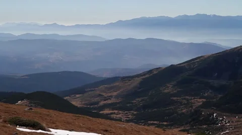 Hight angle view to a mountain range Stock Footage 40254622