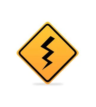 Hight voltage alert sign Illustrazione stock