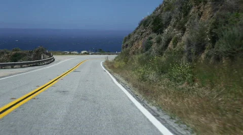 Highway 1, Big Sur, California Stock Footage