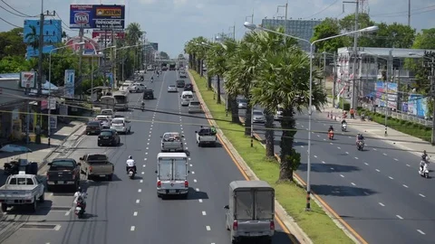 Highway 402 Looking North, Phuket Stock Footage 85351316