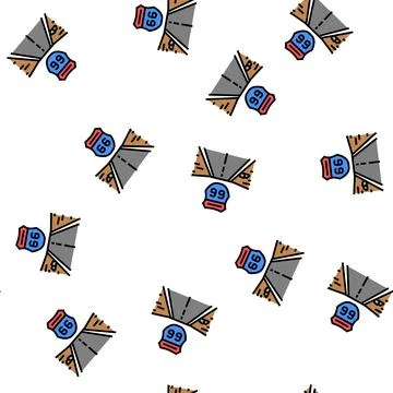 Highway 66 vector seamless pattern Stock Illustration