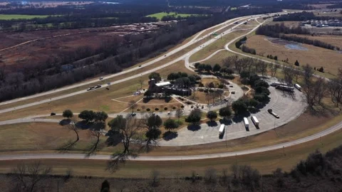 Highway 75 Rest Area, Denison, Texas, USA Stock Footage 147235523