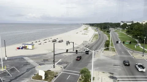 Highway 90 from Biloxi lighthouse 스톡 동영상 207871466