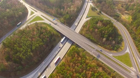 Highway from above. Video stock 106238311