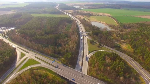 Highway from above. Video stock 106238972