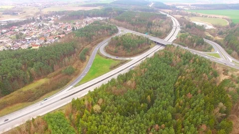 Highway from above. Video stock 106239912