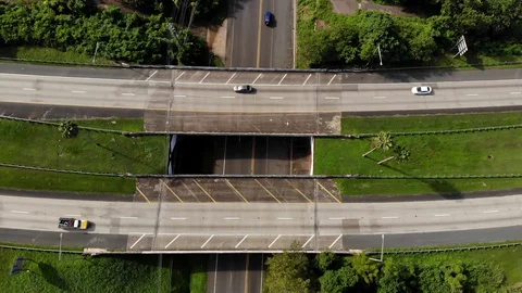 Highway from Above Stock Footage 129276697