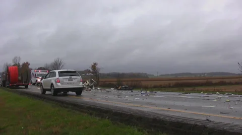 Highway accident 6 Stock Footage 32781646