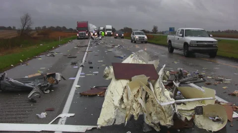 Highway accident 7 Stock Footage 32781557