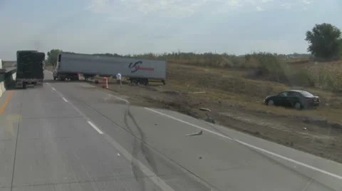 Highway Accident Stock Footage 12060660