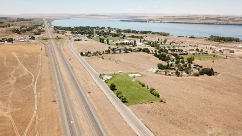Highway aerial Stock Footage 91914298