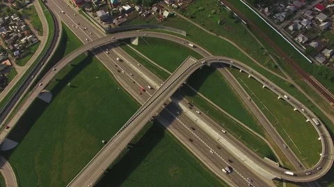 Highway aerial view Stock Footage 91018488