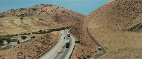 Highway along desert Stock Footage 155550965