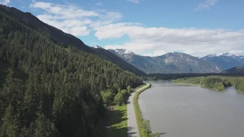 Highway along a river Video stock 101817491