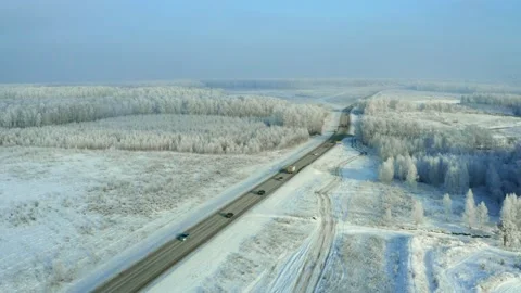 Highway among Siberian fields. Stock Footage 144661640