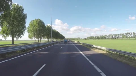 Highway amoung the trees Video stock 83499372