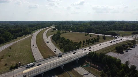 Highway and bridge drone Stock Footage 159450803