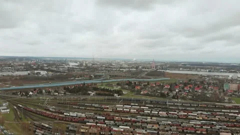 Highway and trackway Stock Footage 147265642