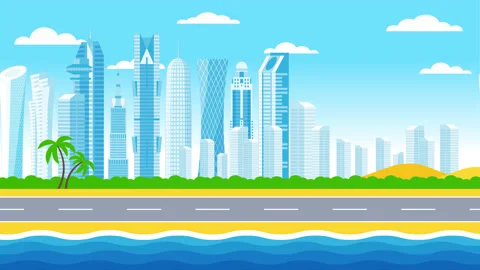 Highway in the Arabian city Stock Footage 188683175