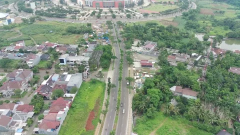 Highway around the Stadium Stock Footage 237288548