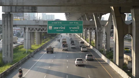 Highway in Bangkok Stock Footage 98085038