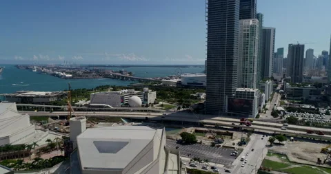 Highway on the Bay in Miami Stock Footage 150234762