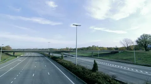Highway on a beautiful day Stock Footage 8929378