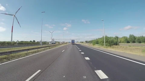 Highway to Belgium Video stock 83499415