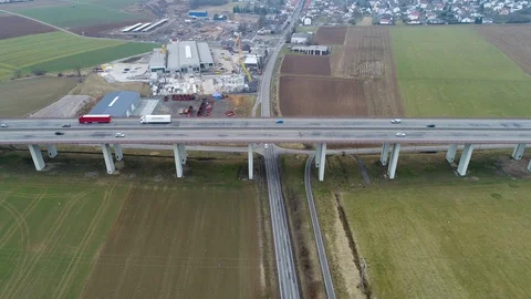 Highway bridge - A45, Germany Stock-Footage 87818007
