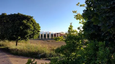 Highway bridge construction Stock Photos