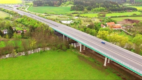 The highway bridge. Stock Footage 75210122