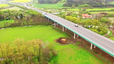 The highway bridge. Stock Footage 75210564